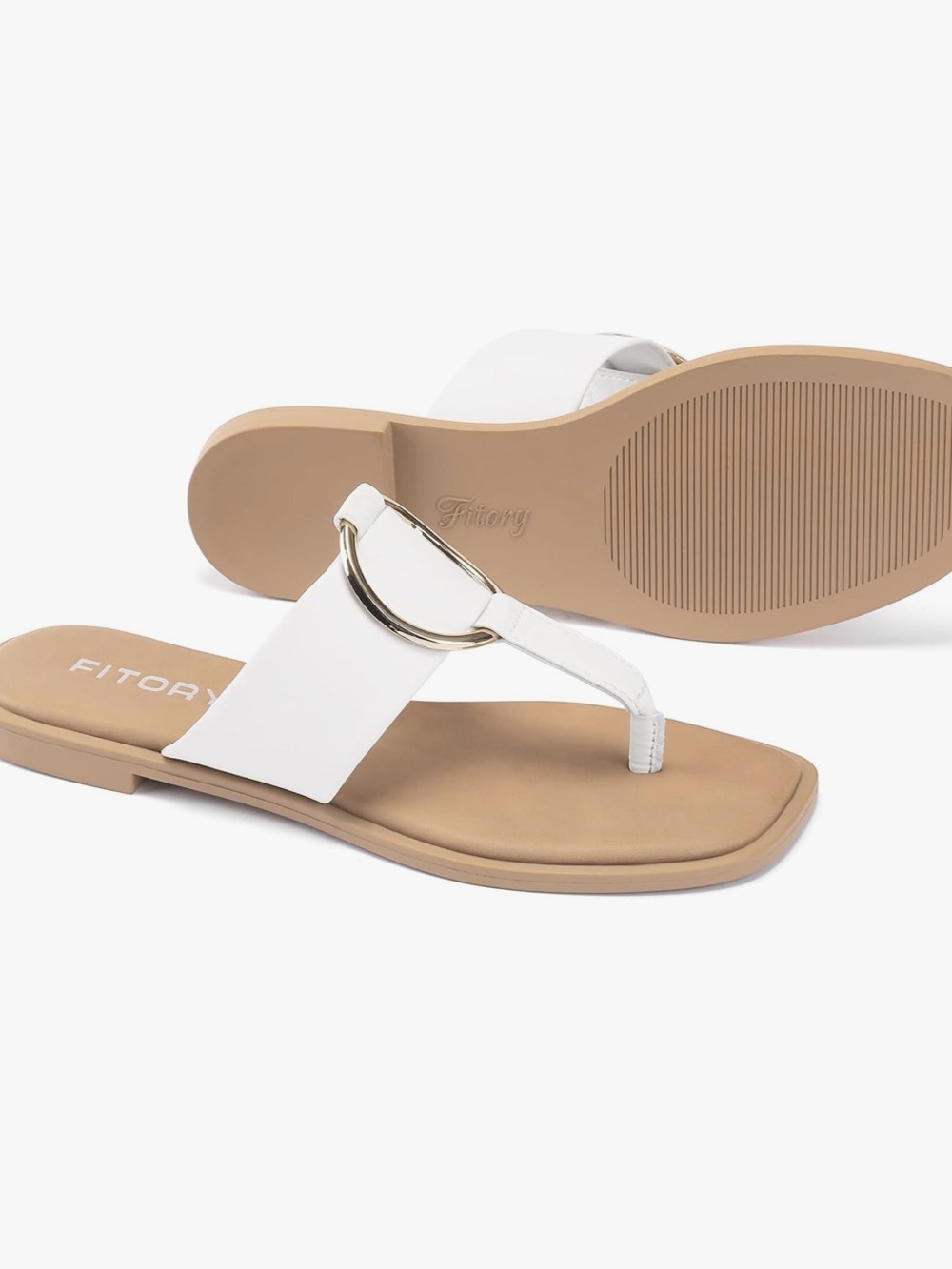 FITORY Women's Wide Thong Flip Flop Sandal